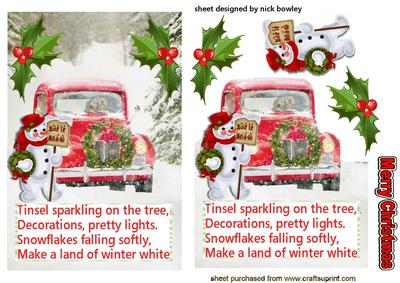 Driving in the Snow with Snowman