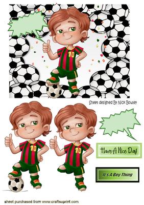 Just Mad About Football, Boy in Football Frame