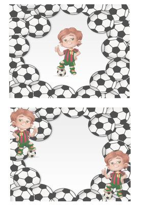 Just Mad About Football, Boy in Football Frame A5 Insert