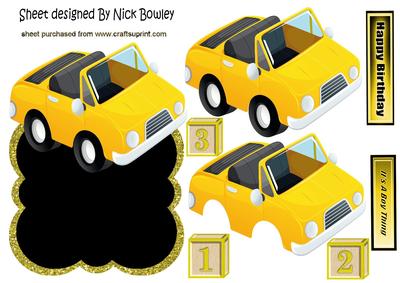 Yellow Car, It's a Boys Thing! Over the Edge