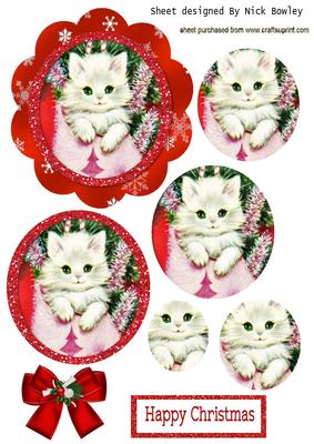 Little Kitten in Stocking on Tree, Pyramids
