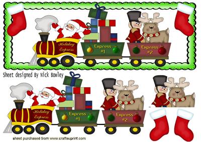 Santa Express with His Toys and Stockings Dl