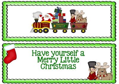 Santa Express with His Toys and Stockings Dl Insert