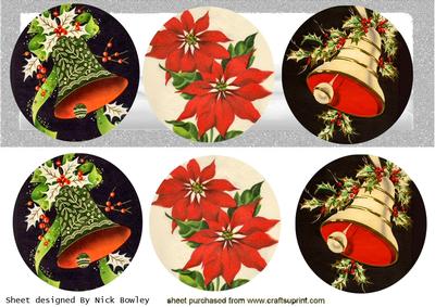 Christmas Bells and Poinsettias Dl