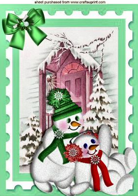 Naughty Snowman, Playing Outside Front Door A4