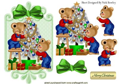 Time to Decorate the Tree, Cute Teddies