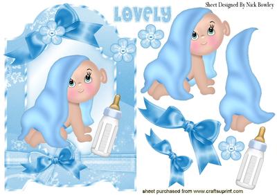 Lovely! Crawling Baby Boy with His Blanket & Bottle