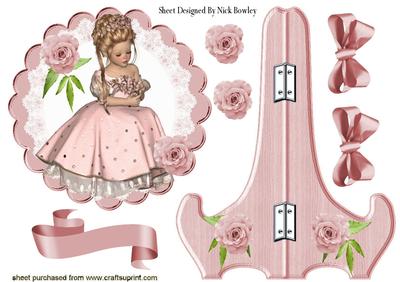 Sweet Nellie with Pink Roses & Lace Plate & Stand