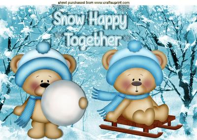 Happy Together Snow Bears A4