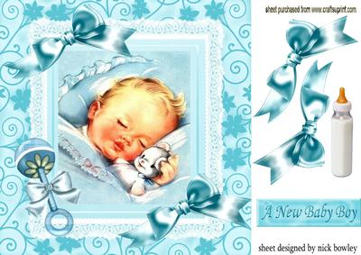 Sweet Dreams Little One! Cute Baby Boy Sleeping 8x8