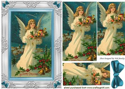 Vintage Christmas Angel with Gifts, Pyramids