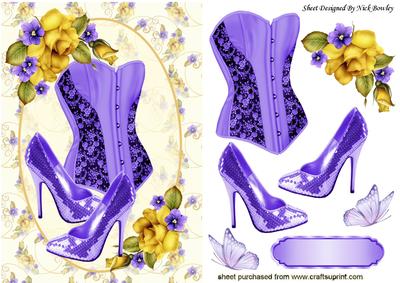 Pretty Yellow Roses with Sparkle Shoes & Butterflies
