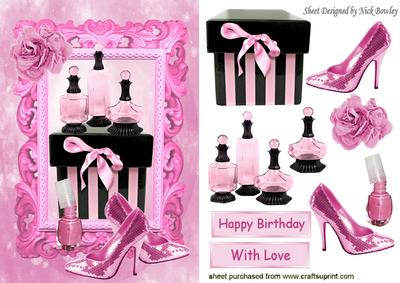 Posh Perfume, and Sparkle Pink Shoes, with Rose