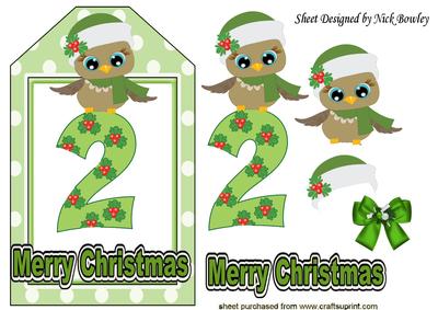 Baby's 2nd Christmas, with Cute Owl on a Tag