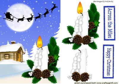 A Pretty White Candle to Light the Way for Santa