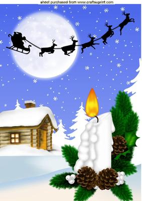 A Pretty White Candle to Light the Way for Santa A4