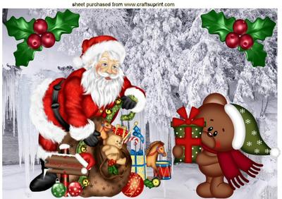 Santa Just Checking He Has Got All the Presents A4