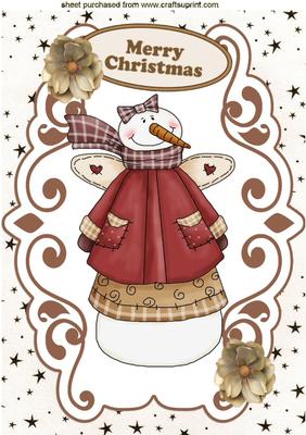 Folklore Snowlady Angel in Ornate Frame A4