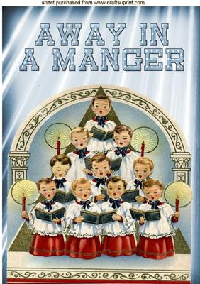 Away in a Manger! Christmas Carol Singers A4