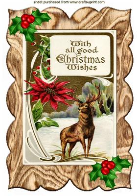 Good Wishes to You! Lovely Reindeer in the Snow, A4