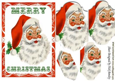 Jolly Vintage Santa, Bracket Pyramids