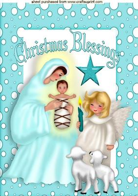 Christmas Blessing with Little Angel A4