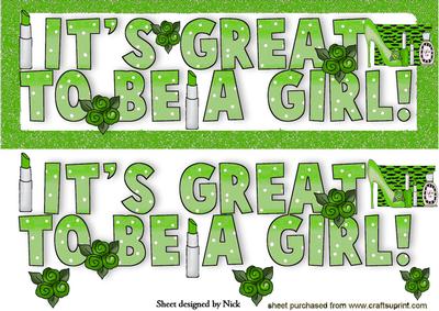 Its Great to Be a Girl Makeup in Green Dl
