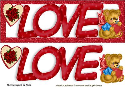 Love is in the Air! with Cute Teddy and Heart Dl