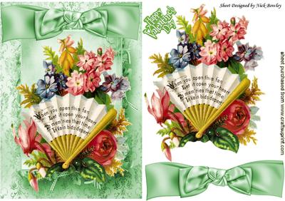 Open Your Heart to Memories, Pretty Vintage Floral Fan