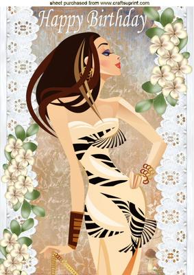 Lady with Elegance with a Touch of Vintage with Lace, A4