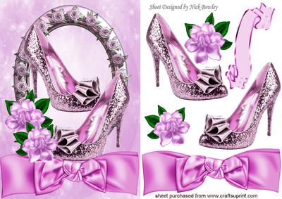 Pretty Pink Sparkle Shoes in Rose Frame with Bow