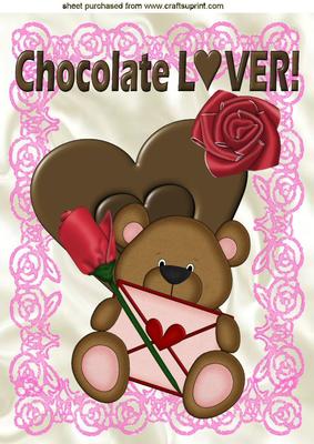 My Little Chocolate Lover, Cute Little Bear A4