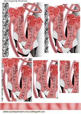 Pretty Pink Steampunk Boots with Black Lace Pyramids