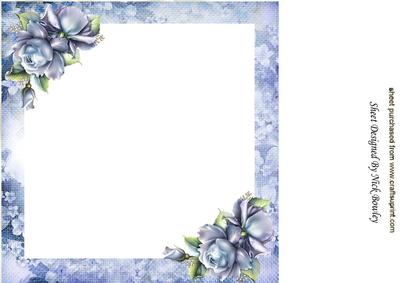 In Deep Thought, with Blue Roses and Motorbike 8x8 Insert