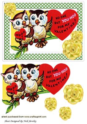 No One But You-hoo, for My Valentine! Cute Owls