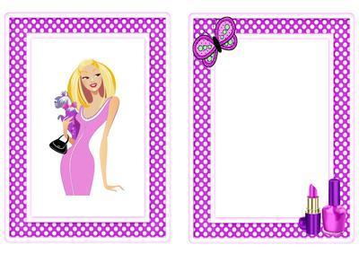 Pink Girlie Things! Mp3 Player and Laptop, A5 Insert