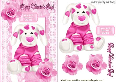You Are Just Too Cute! Love Puppy in a Sweaterwith Roses
