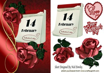 Our Special Day February 14th with Red Roses