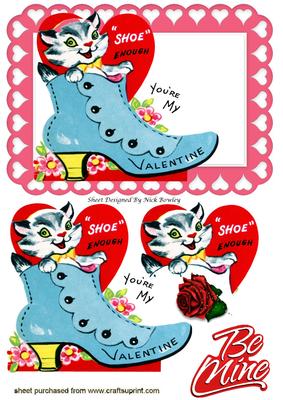 Shoe Enough You're My Valentine, Cute Little Kitty in Shoe