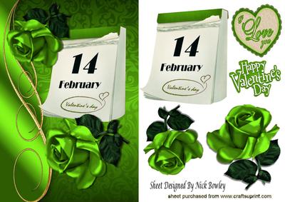 Our Special Day February 14th with Green Rose