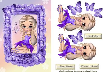 Cute Little Girl in Purple Dress