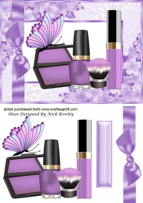 Pretty Lilac Makeup, with Butterfly and Bow