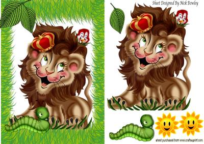 King of the Jungle Cute Lion with Friends