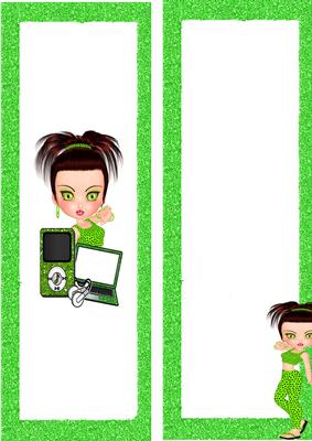 Sweet! Whatever! Trendy Girl with Laptop Tall Dl Insert