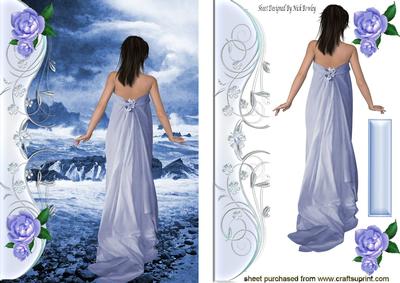 Pretty Lady Strolling by the Blue Sea