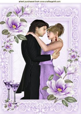 Romance Love is in the Air! Purple Magnolias A4