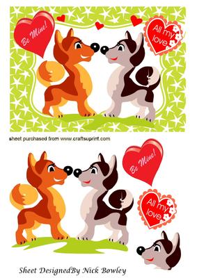 Be Mine! Cute Pair of Dogs Sharing the Love
