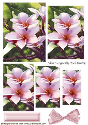 Pretty Pink Flowers Pyramids with Bow