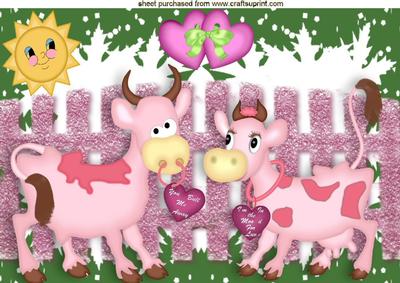 I'm in the Moo - d for Luv, Loved Up Bulls A4