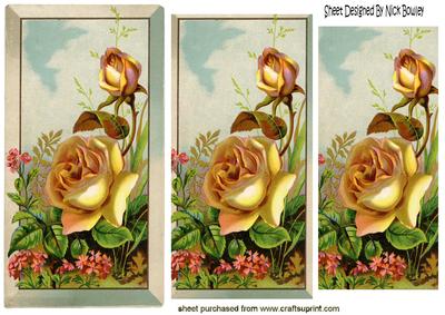 Pretty Vintage Yellow Rose Pyramids